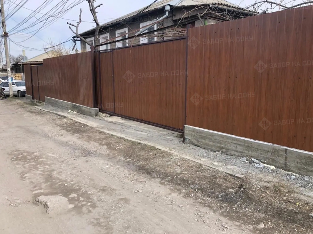 Откатные ворота с калиткой  в Персиановском